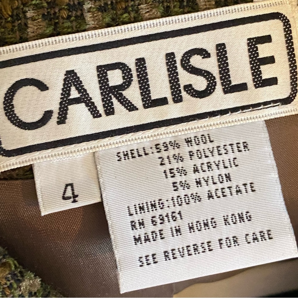 VINTAGE CARLISLE WOOL ZIP JACKET SZ 4 - Picture 14 of 16
